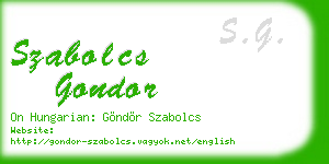 szabolcs gondor business card