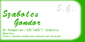 szabolcs gondor business card